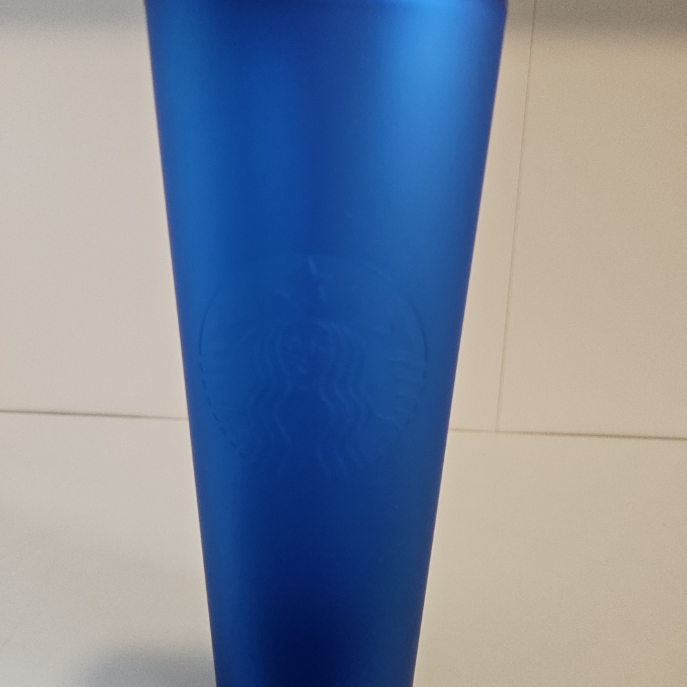 NEW Starbucks Blue "Soft Touch" Tumbler